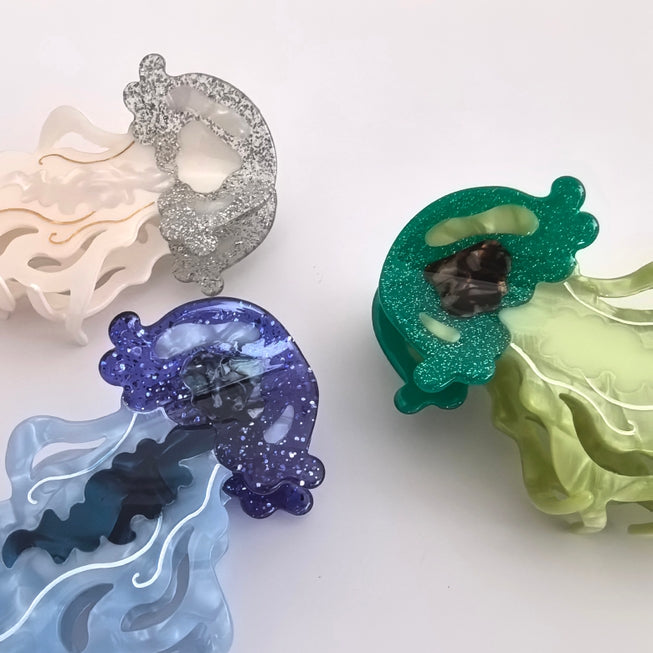 SSR Acetate Jellyfish Hair Claw Clip - Blue