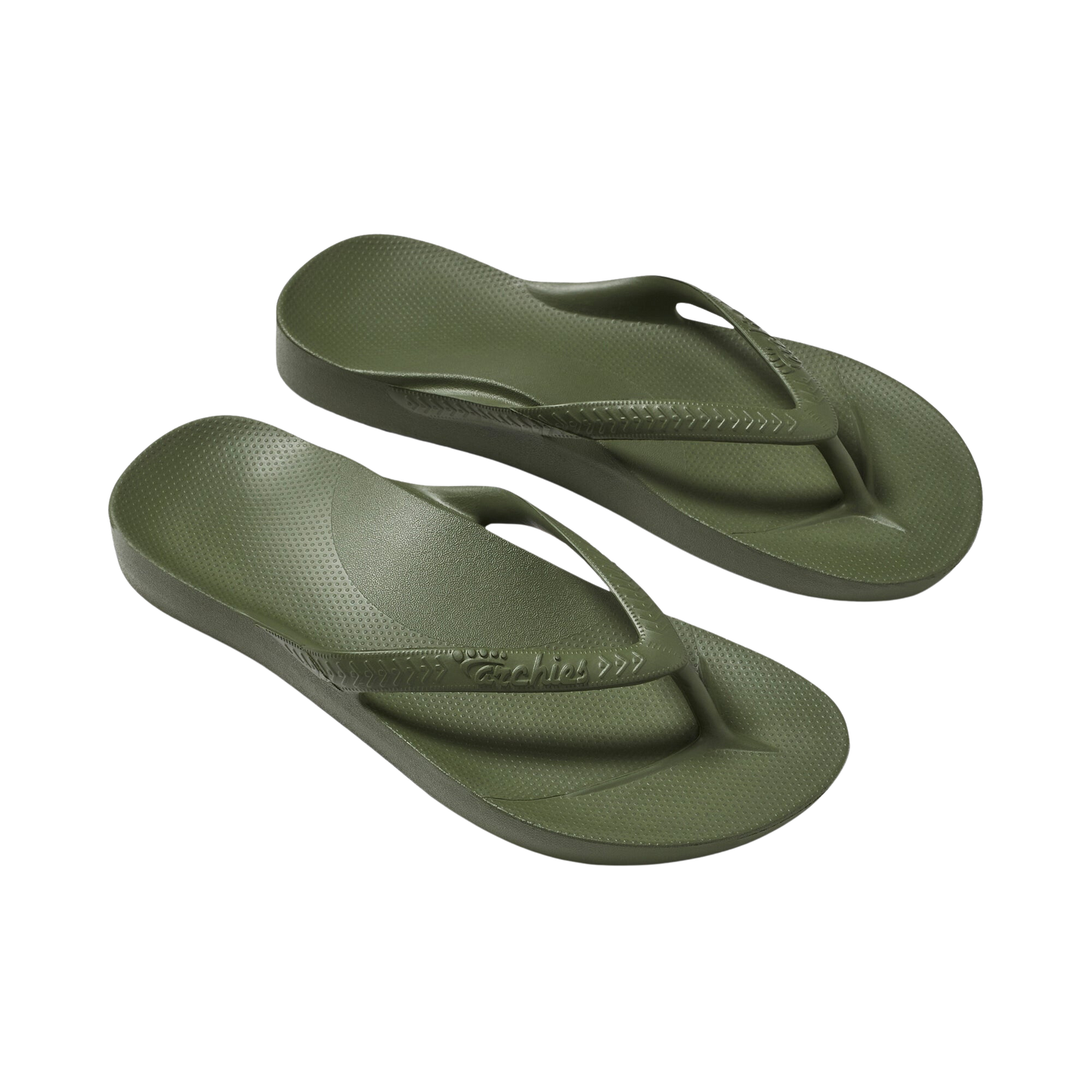 Archies Arch Support Flip Flops - Olive