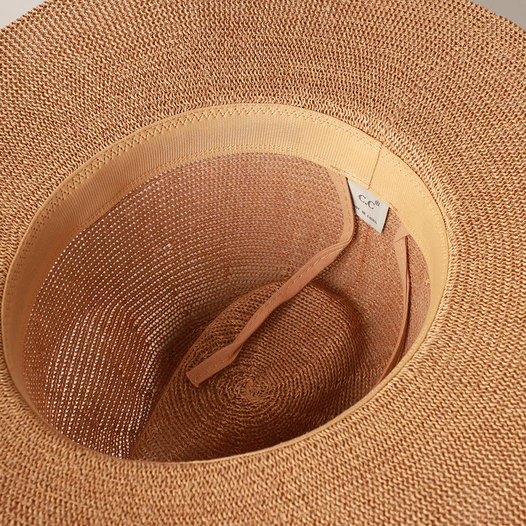 SSR Women's Multi-Color Breathable Panama Hat - Dark Natural