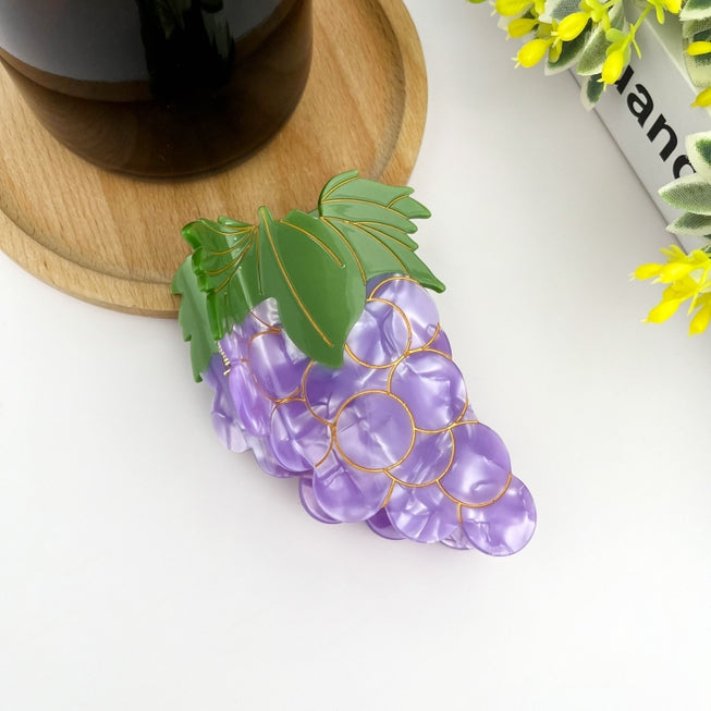 SSR Acetate Grape Cluster Hair Claw Clip - Purple