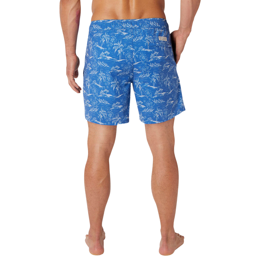 Fair Harbor Men's The Bayberry Swim Trunk Boardshorts - Blue Island Hopper - FINAL SALE