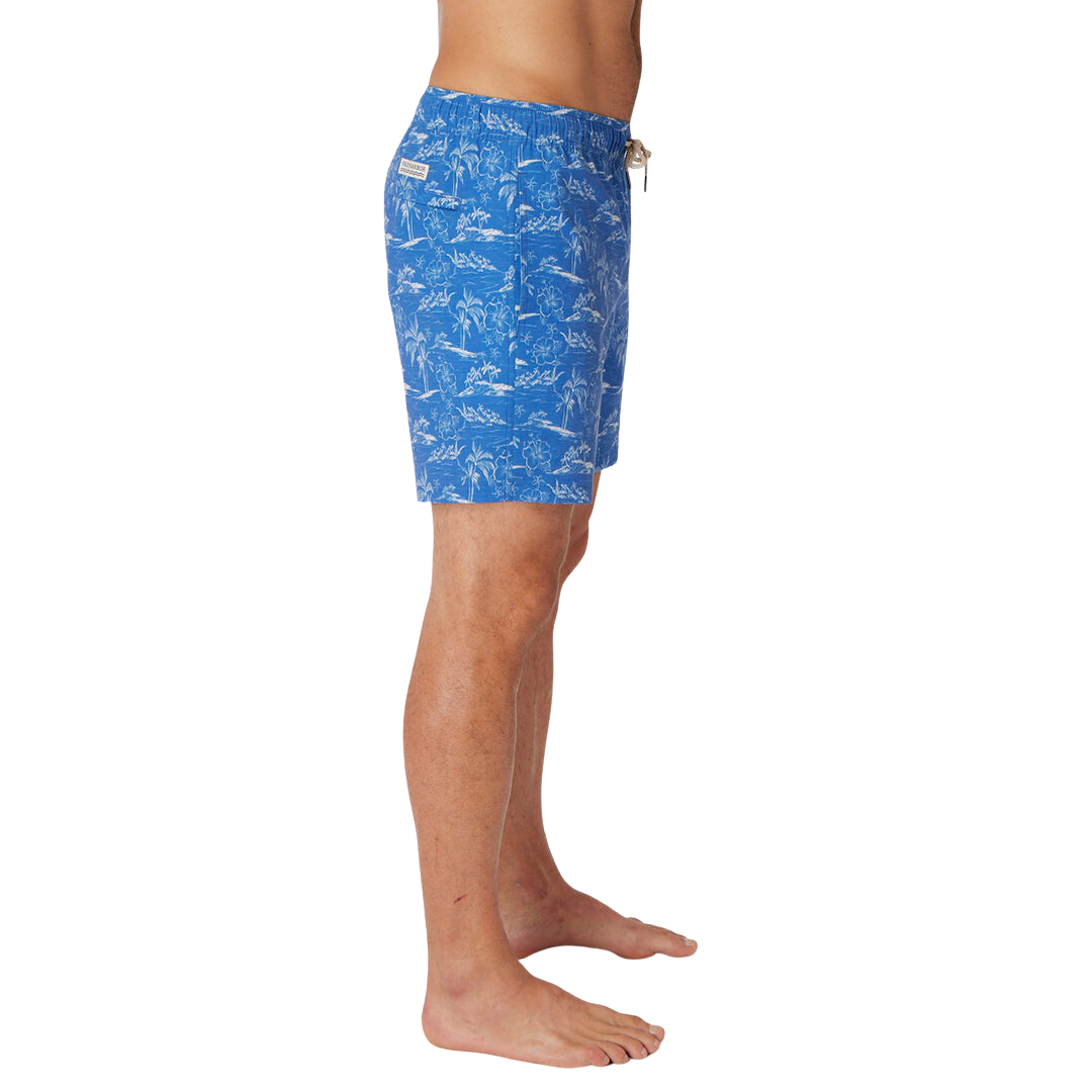 Fair Harbor Men's The Bayberry Swim Trunk Boardshorts - Blue Island Hopper - FINAL SALE