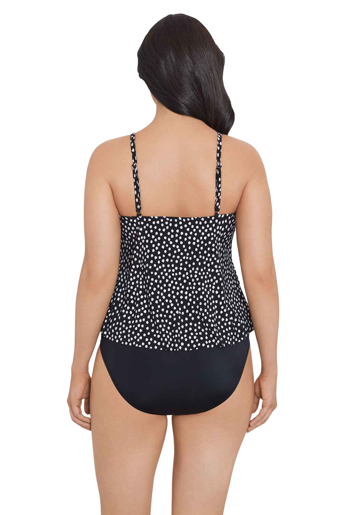 Trimshaper Rachel Tankini Top - Funfetti Black & White