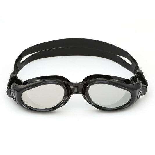 Aquasphere Kaiman Mirrored Swim Goggles - Black/Silver Titanium Mirrored