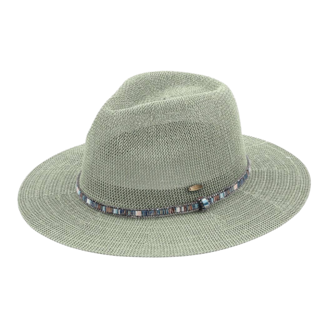 SSR Women's Multi-Color Breathable Panama Hat - Sage