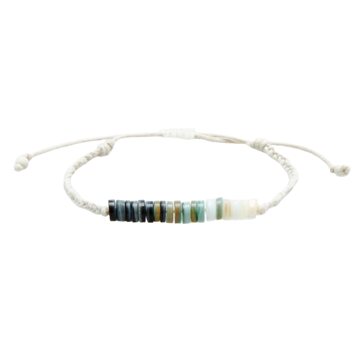 Lotus and Luna Braided Puka Bracelet - Courtney