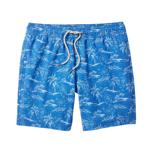 Fair Harbor Men's The Bayberry Swim Trunk Boardshorts - Blue Island Hopper - FINAL SALE