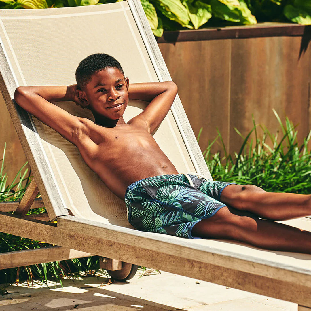 Fair Harbor Kid's Anchor Boardshort - Navy Evergreen
