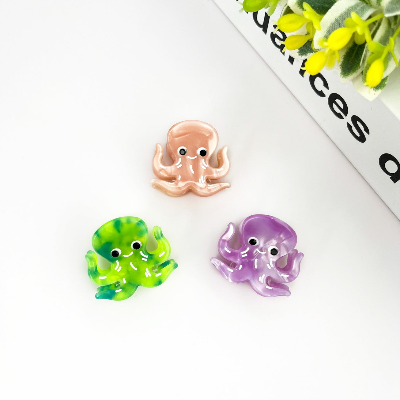 SSR Acetate Mini Purple Octopus Claw Hair Clip