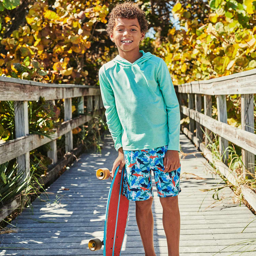 Fair Harbor Kid's Anchor Swim Trunks Boardshort - Reef Sharks