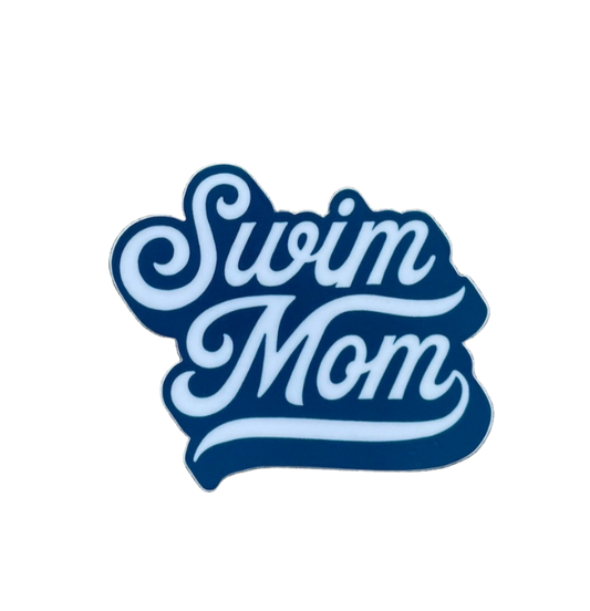 SSR Swim Mom Retro Script Sticker