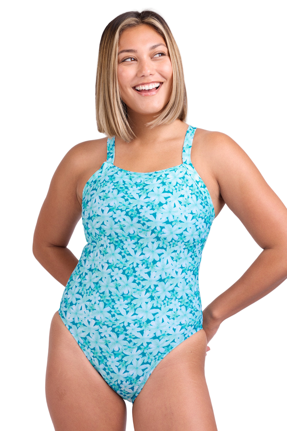 Jolyn Caroline Full Coverage Swim Onesie - Rosabelle