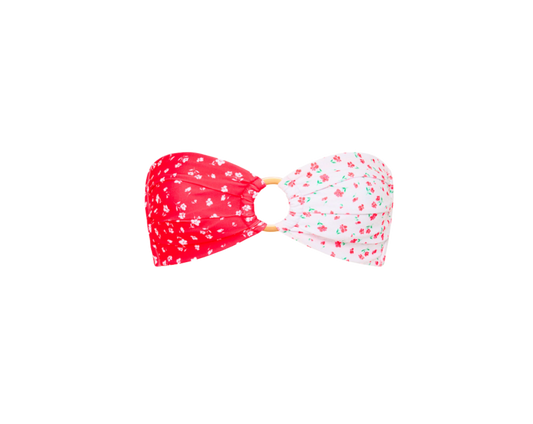 Kulani Kinis Strapless Bandeau Bikini Top - Cherry Cove - FINAL SALE