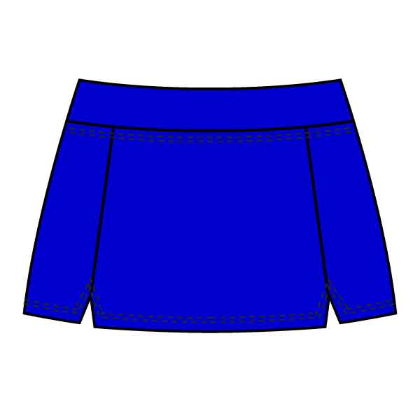 Maxine of Hollywood Solid Wide Band Skort Bottom - Cobalt