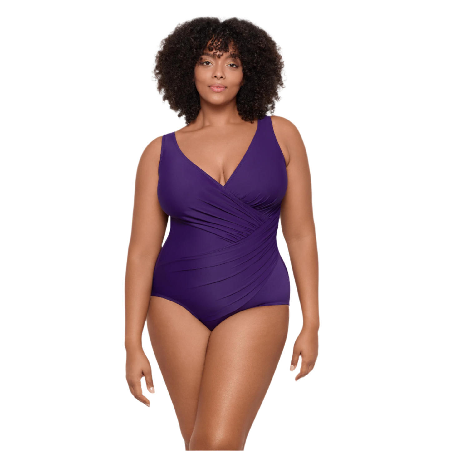 Miraclesuit Solid Womens Oceanus One Piece Swimsuit - Mulberry