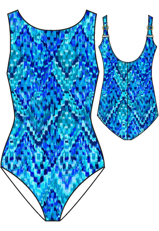 Maxine Of Hollywood Printed Spa High Neck One Piece - Artisan