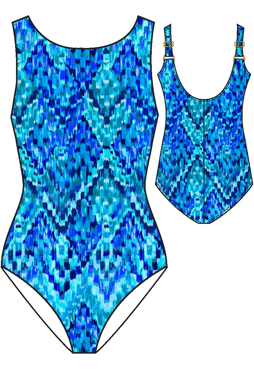 Maxine Of Hollywood Printed Spa High Neck One Piece - Artisan