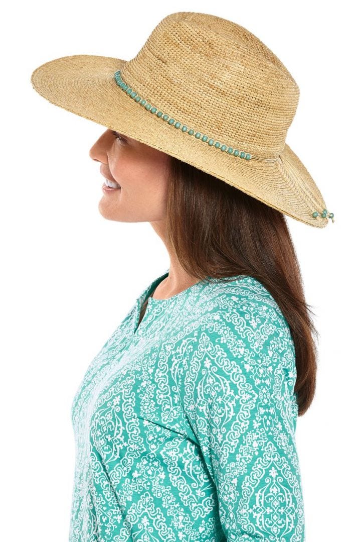 Coolibar Avery Raffia Fedora UPF 50+ - Natural