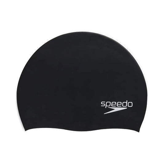 Speedo Silicone Elastomeric Adult Swim Cap - Black