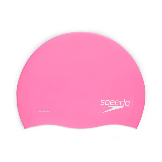 Speedo Adult Solid Silicone Swim Cap - Bright Pink