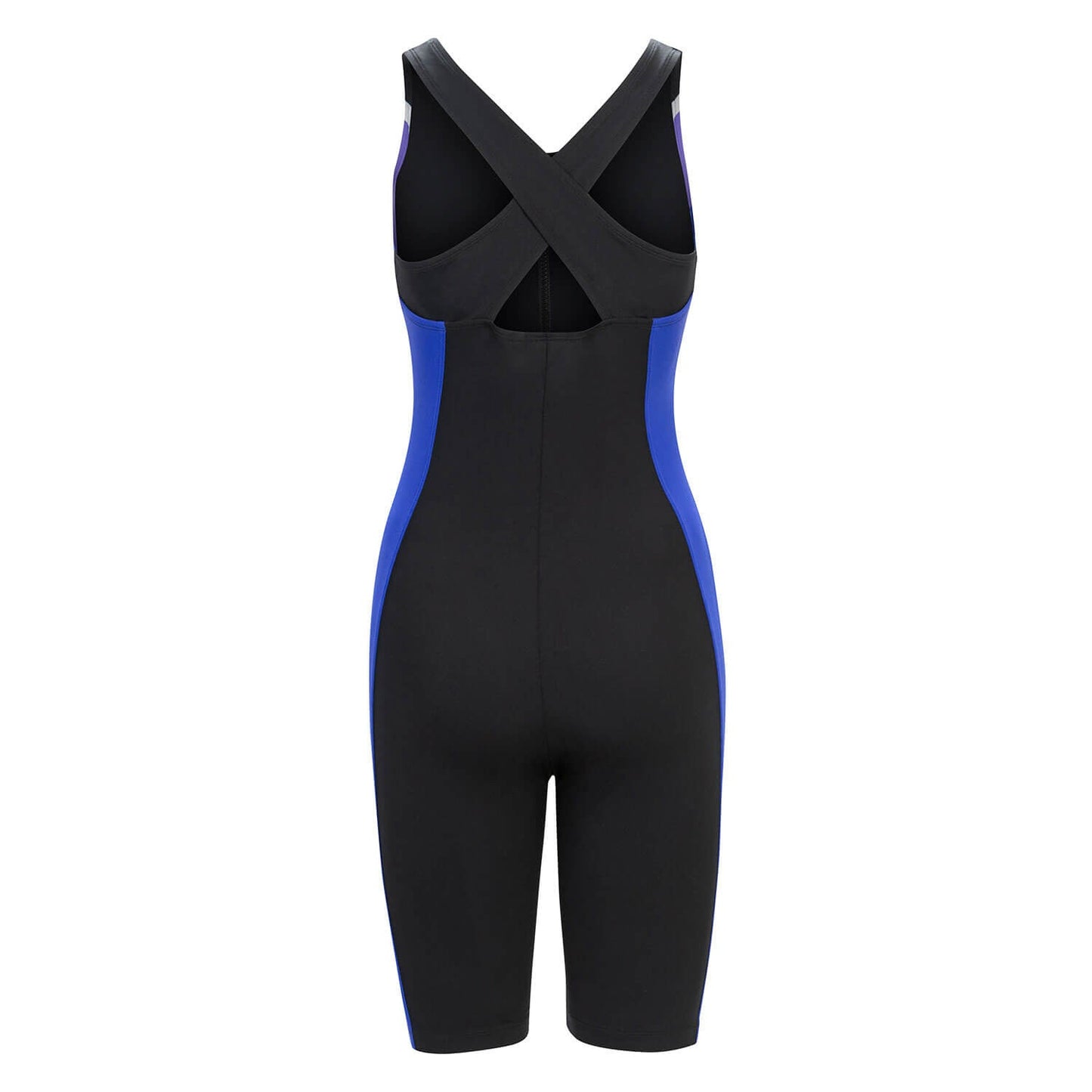 Dolfin Aquashape Zip-Front Color Block Aquatard Chlorine Resistant Swimsuit - Black/Purple