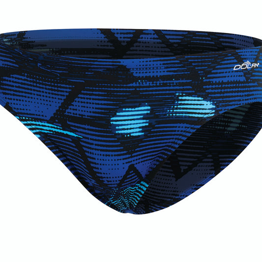 Dolfin Mens Reliance Eclipse All-Over Racer Brief - Blue