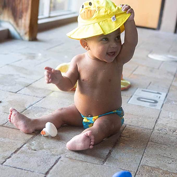 Zoocchini Swim Diaper and Sun Hat Set - Duck