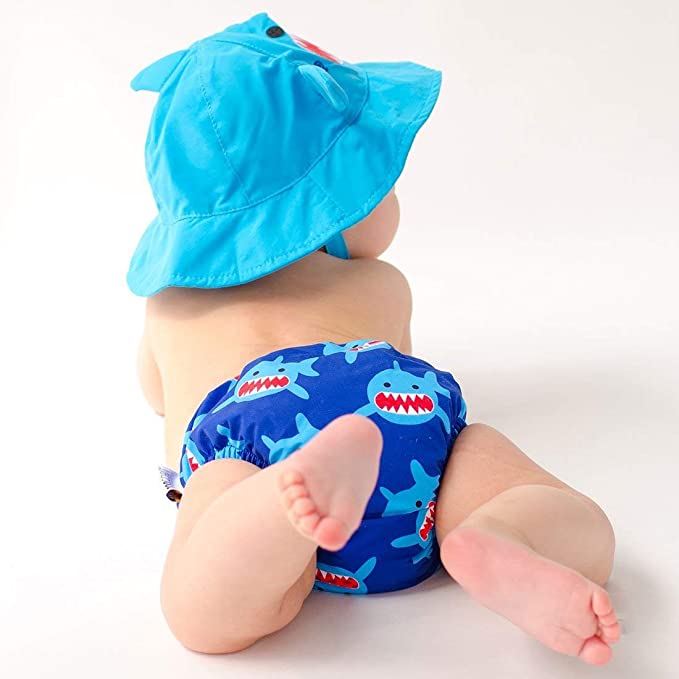 Zoocchini Swim Diaper and Sun Hat Set - Shark