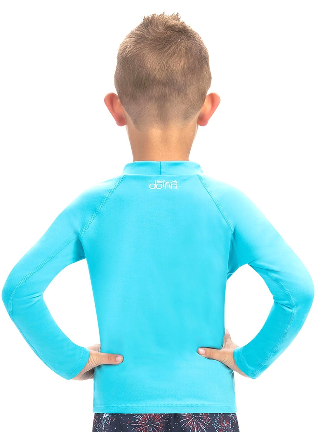 Dolfin Little Kids Long Sleeve Rashguard - Turquoise