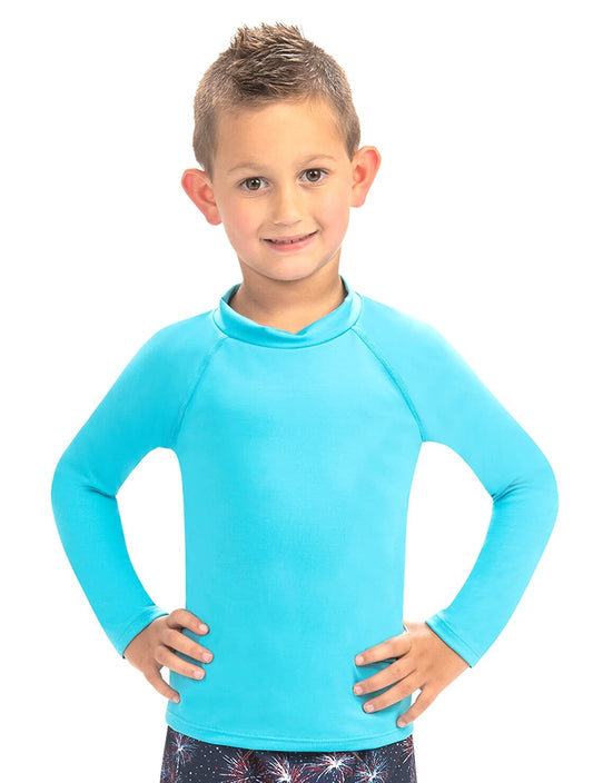 Dolfin Little Kids Long Sleeve Rashguard - Turquoise