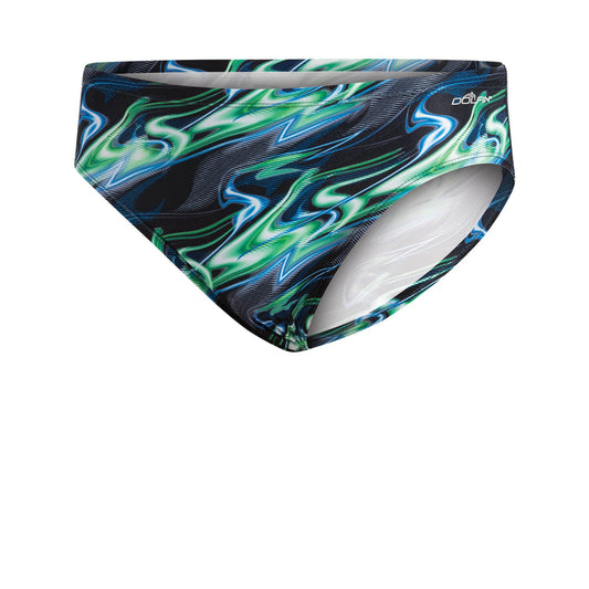 Dolfin Men's Reliance Inferno All-Over Racer Training Brief - Blue/Green