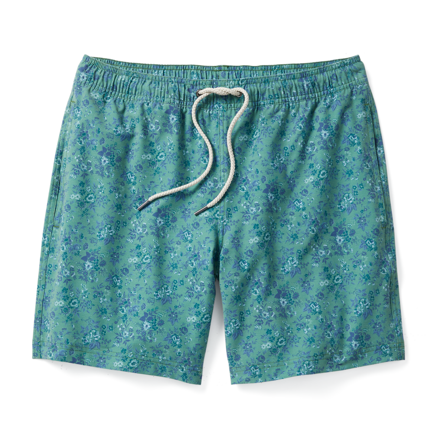 Fair Harbor Men's The Bayberry Swim Trunk Boardshort - Green Mini Floral - FINAL SALE