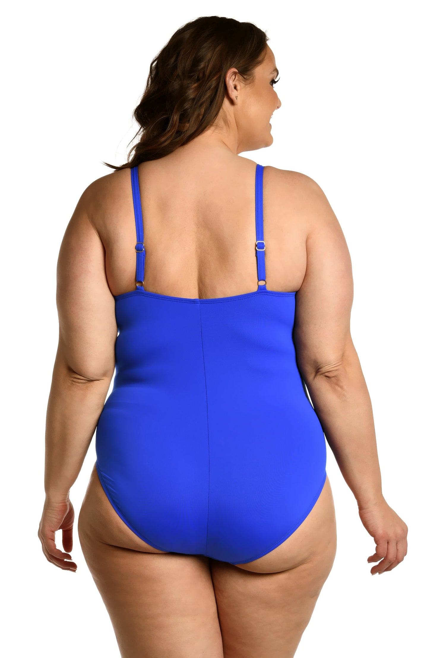 La Blanca Island Goddess Plus Lingerie Mio One Piece Swimsuit - Sapphire