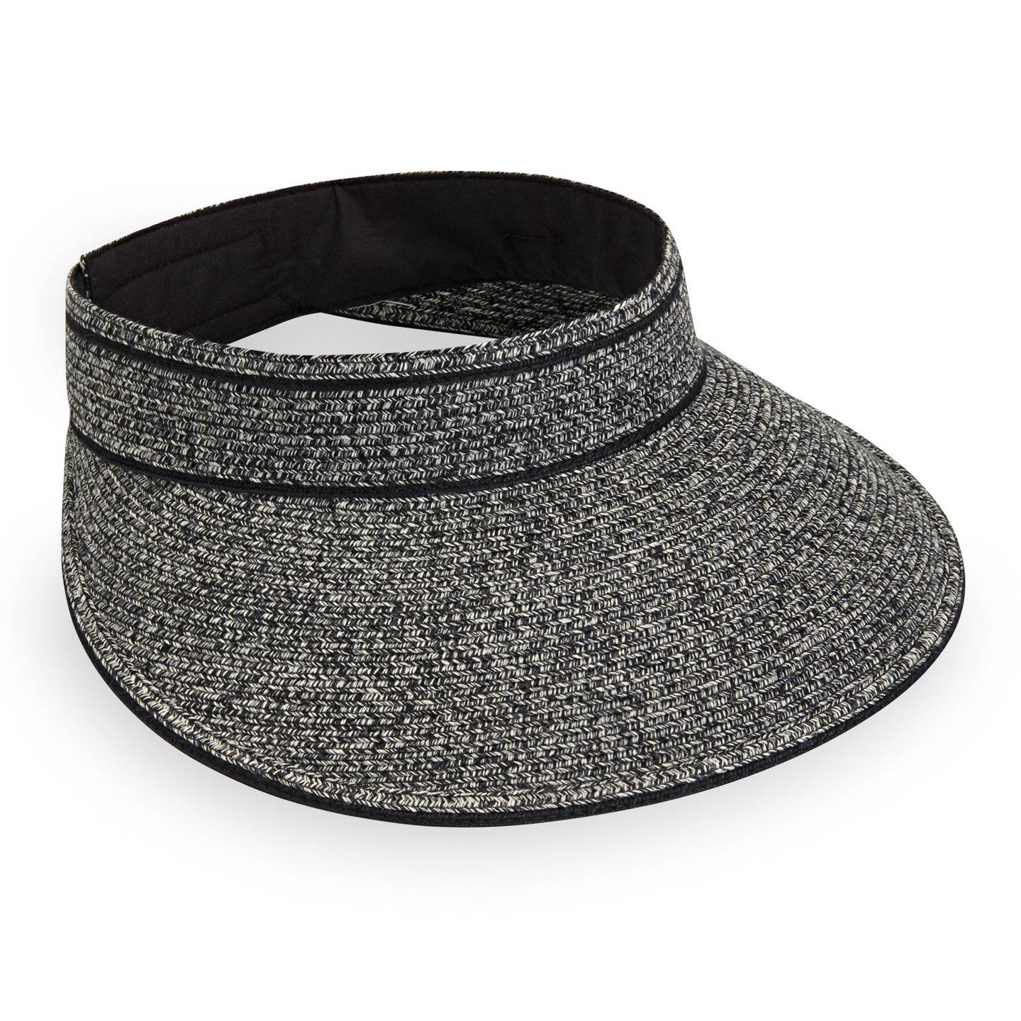 Wallaroo Women's Lily Packable Sun Visor - Black/Ivory