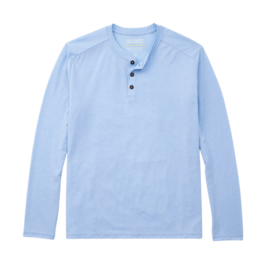Fair Harbor Men's The Seabreeze Henley - Blue Glow - FINAL SALE