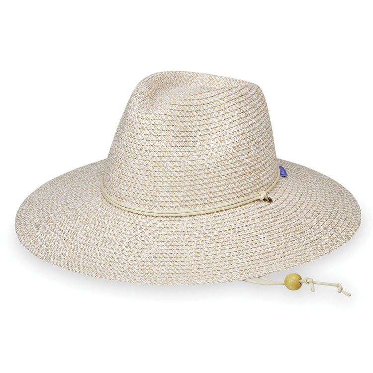 Wallaroo Women's Sanibel Packable Sun Hat UPF 50+ - White Beige