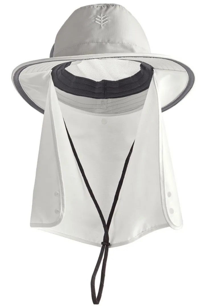 Coolibar Women's Convertible Boating Hat UPF 50+ - Light Grey
