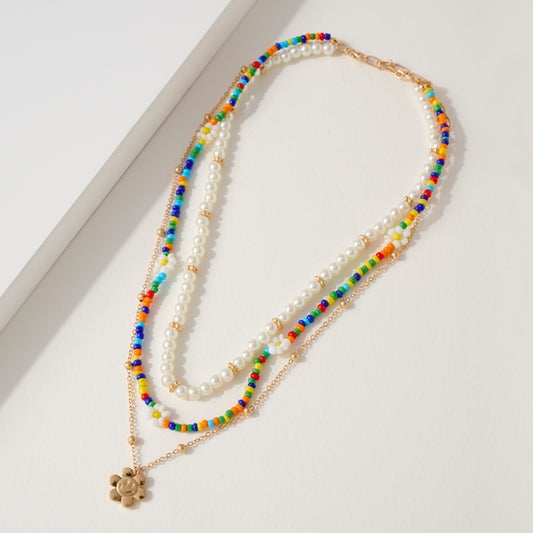 Avenue Zoe Layered Pearl Beaded Necklace
