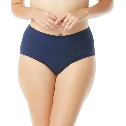 Beach House Plus Chloe Solid High Waist Swim Bottom - Admiral - FINAL SALE