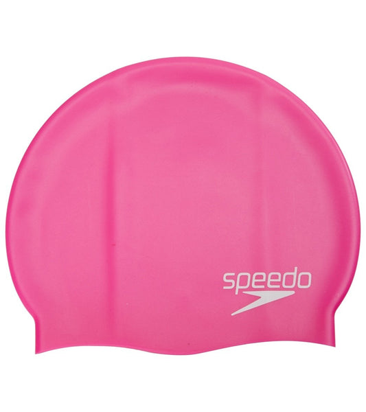 Speedo Jr. Elastomeric Silicone Swim Cap - Power Pink