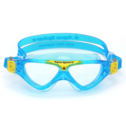 Aquasphere Vista Junior Swim Mask - Turquoise/Yellow
