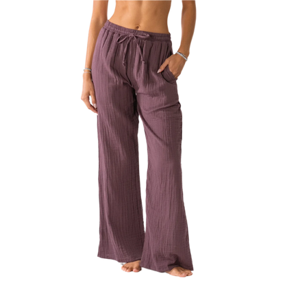 Lotus and Luna Wide Leg Cabana Pants - Lunar Sky - FINAL SALE