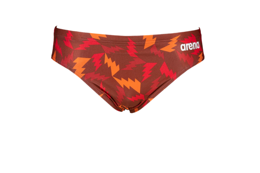 Arena Men's Lightning  Brief Swimsuit - Red Multi