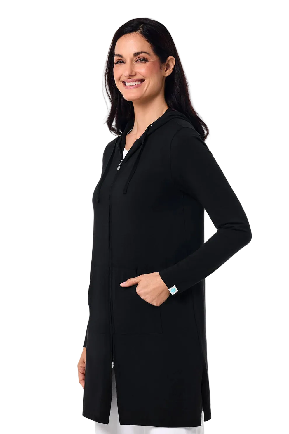 Coolibar Cabana Hoodie Coverup UPF 50+ - Black