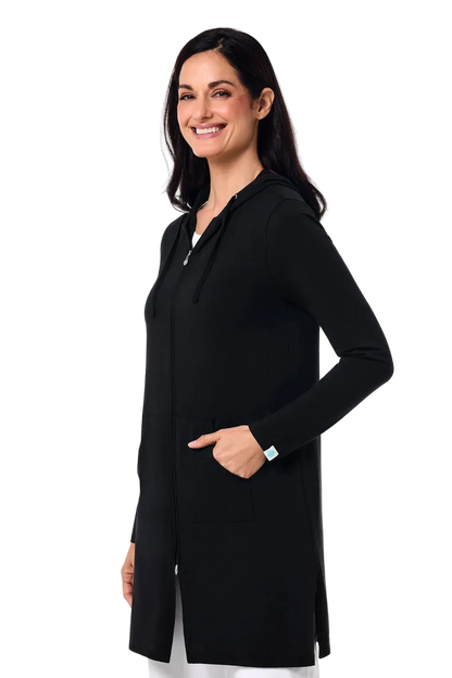 Coolibar Cabana Hoodie Coverup UPF 50+ - Black