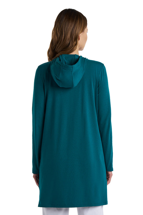 Coolibar Cabana Hoodie Coverup UPF 50+ - Transformative Teal