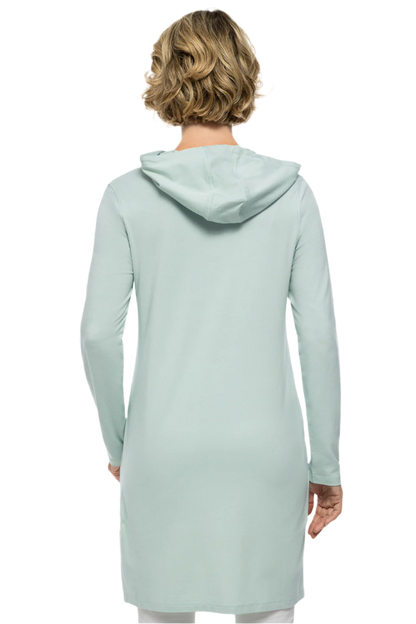 Coolibar Cabana Hoodie Coverup UPF 50+ - Misty Aqua - FINAL SALE