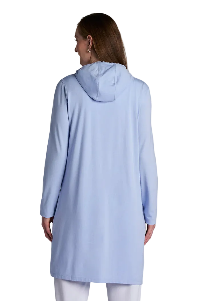 Coolibar Cabana Hoodie Coverup UPF 50+ - Periwinkle