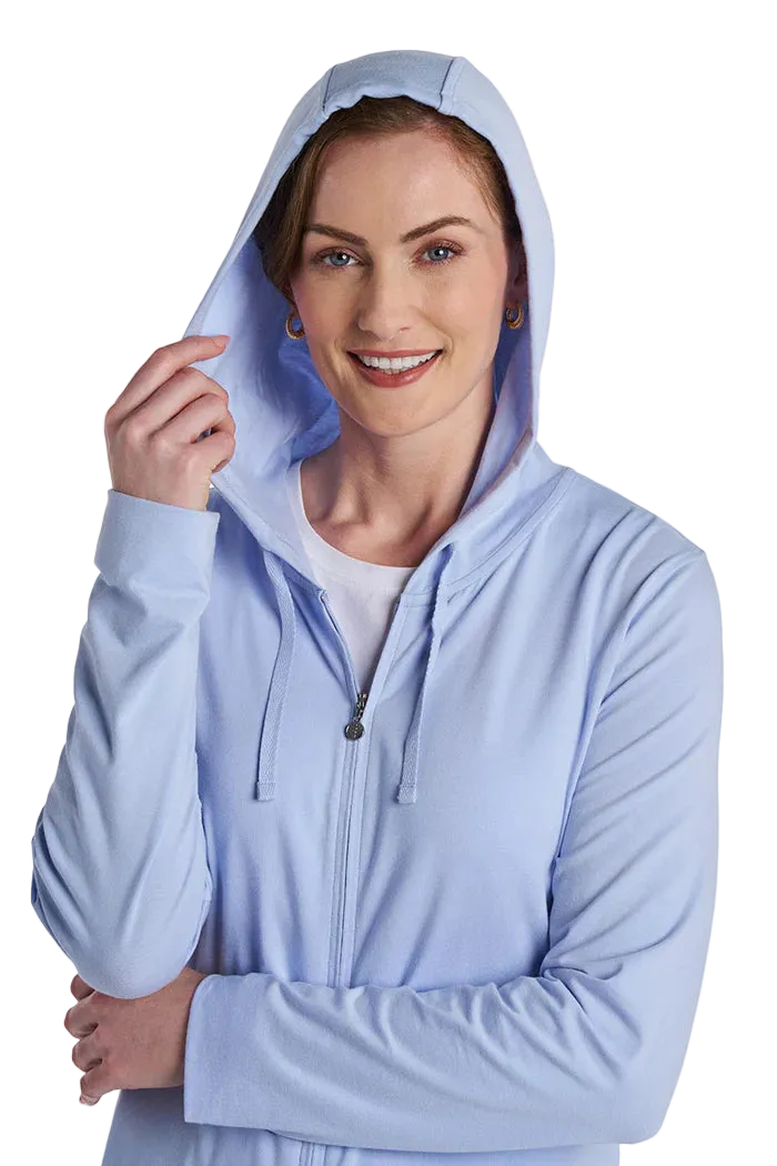 Coolibar Cabana Hoodie Coverup UPF 50+ - Periwinkle