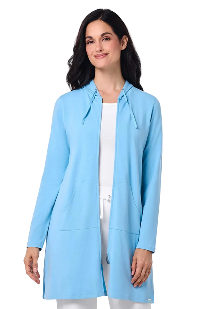 Coolibar Cabana Hoodie Coverup UPF 50+ - Arctic Blue